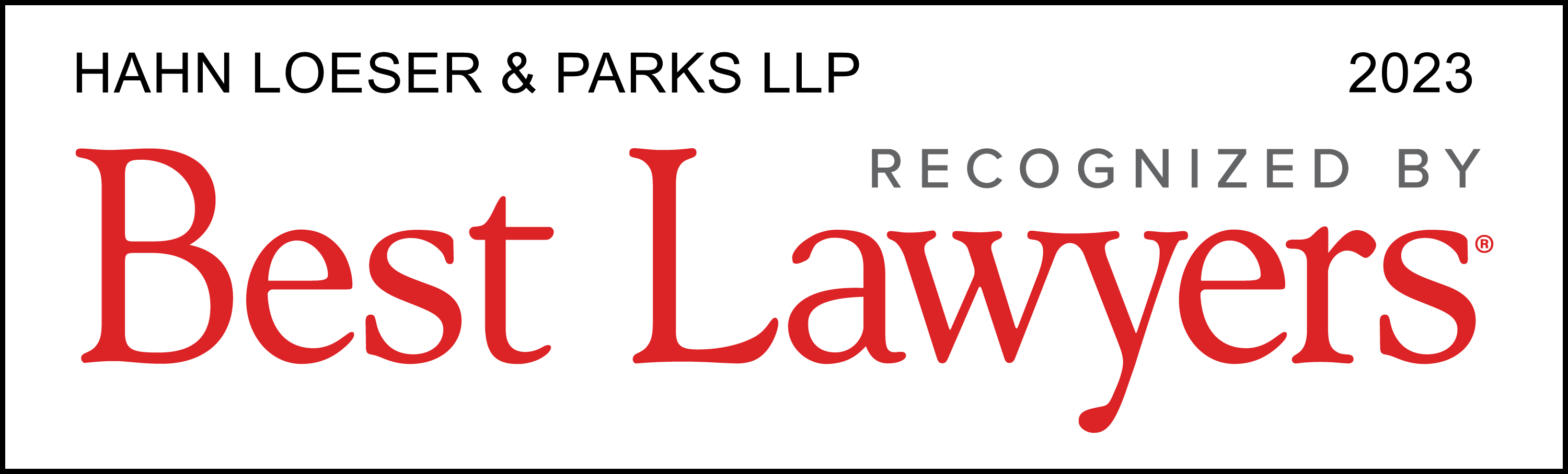 Hahn Loeser & Parks LLP Recognized By Best Lawyers