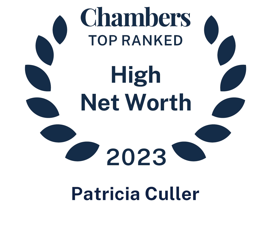 Patricia Culler chambers ranked in high networth badge