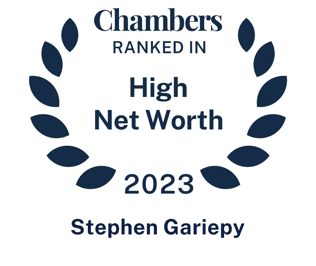Gariepy, Stephen chambers ranked in high networth badge