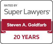 Steven A Goldfarb super lawyers 20 years badge