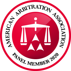 American Arbitration Association Panel member 2020 Logo