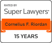 Cornelius F. Riordan 15 year Super Lawyers badge